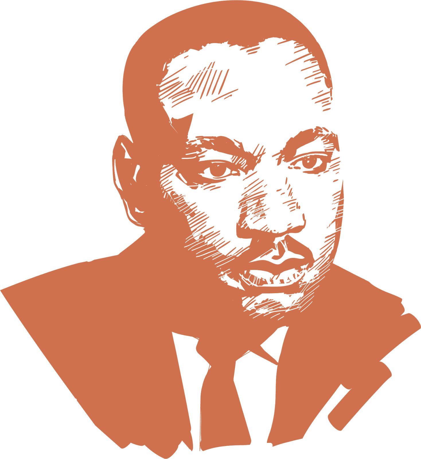 Illustration of Martin Luther King Jr. for the Harvest 55 Practices quote: Intelligence plus character, that is the goal of true education